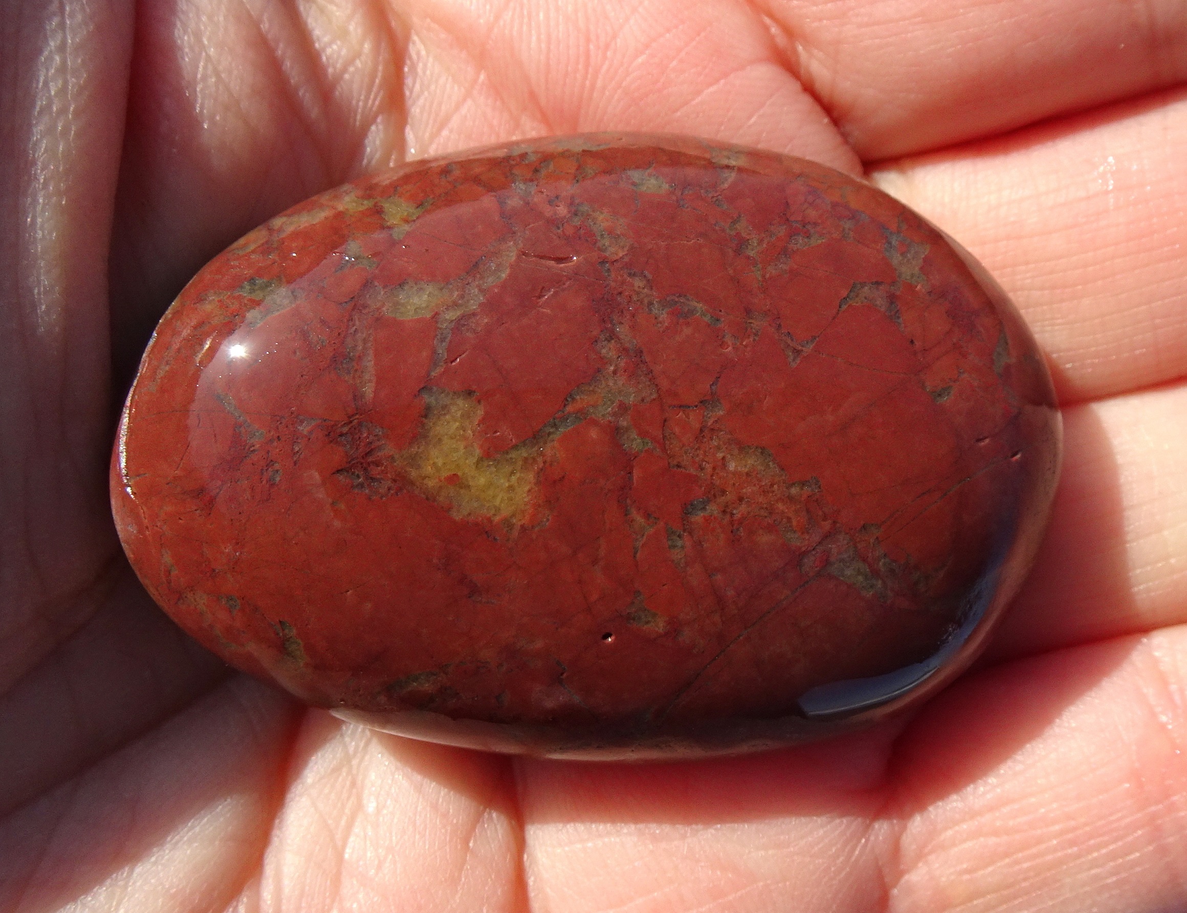 A slightly larger brecciated jasper.