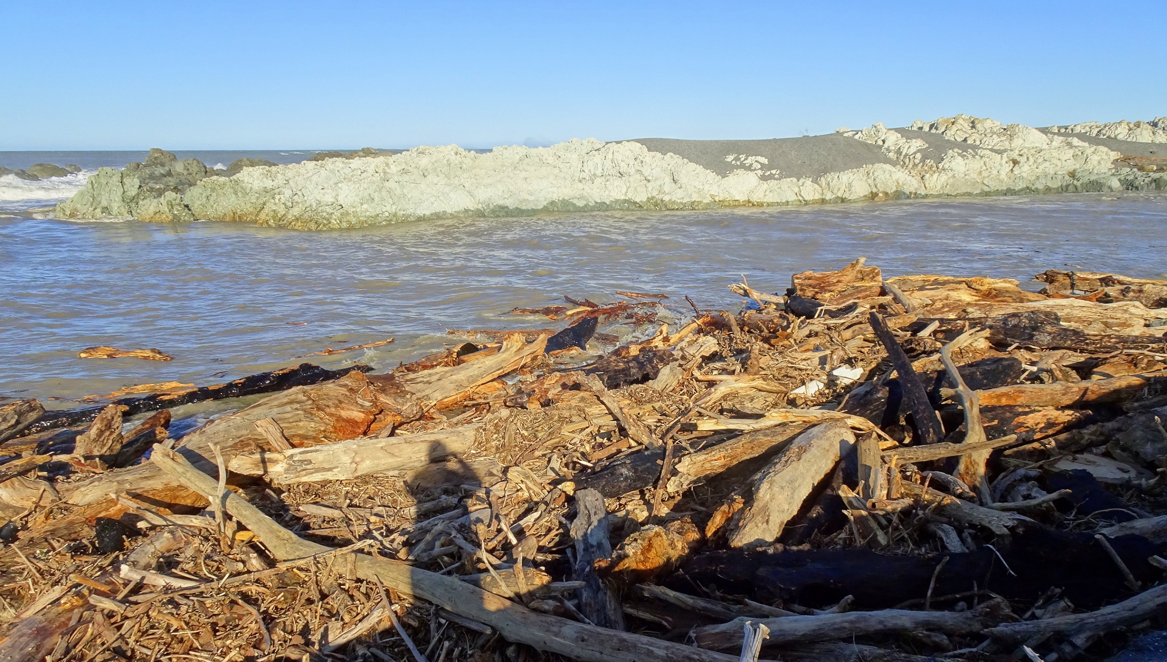 Flaxbourne River mouth today.