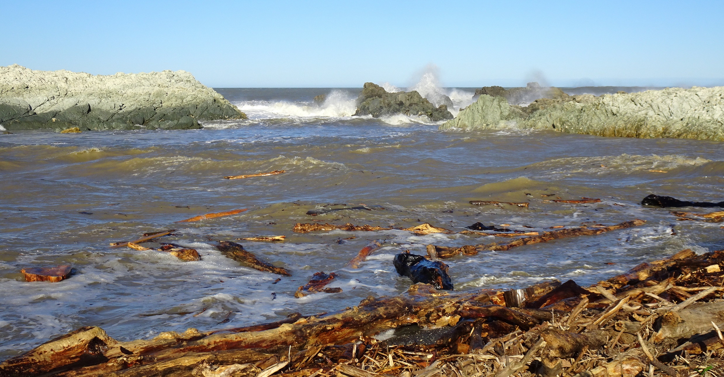 A muddy sea.
