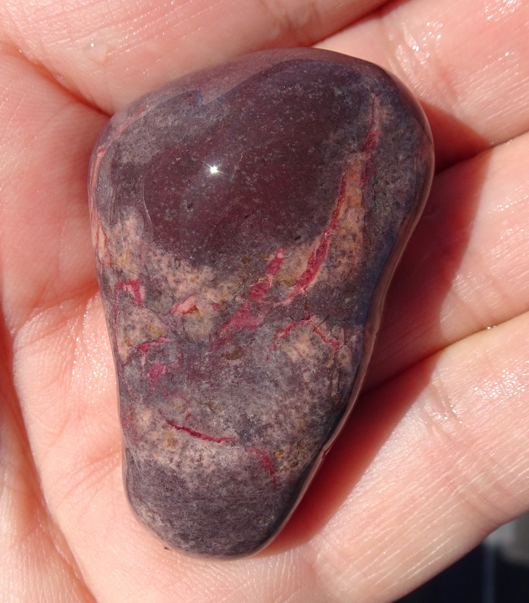 The intense purple lines in this stone caught my eye.