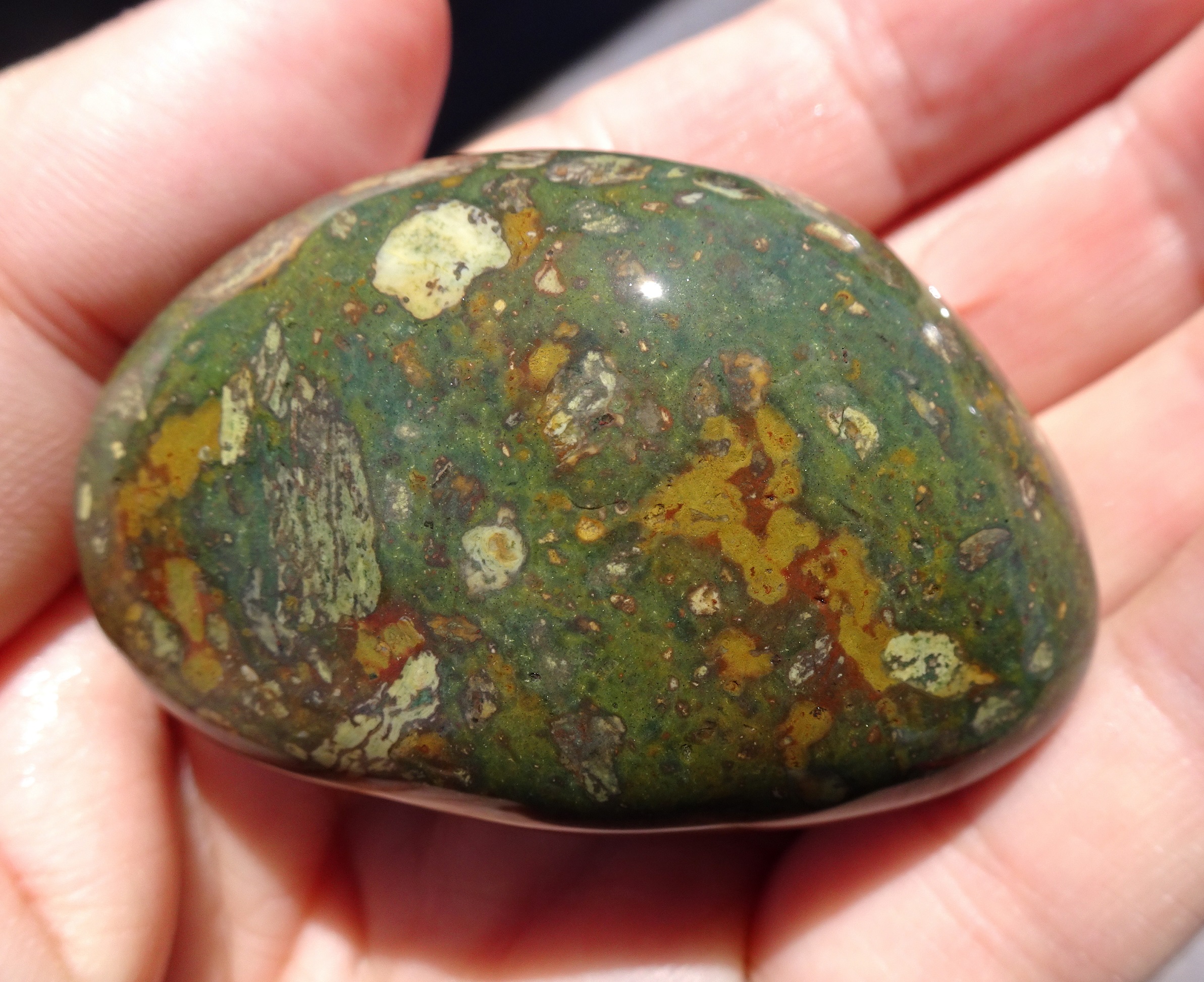 Brecciated volcanic stone? Had a comment from one person that this could be "ash combo" material.