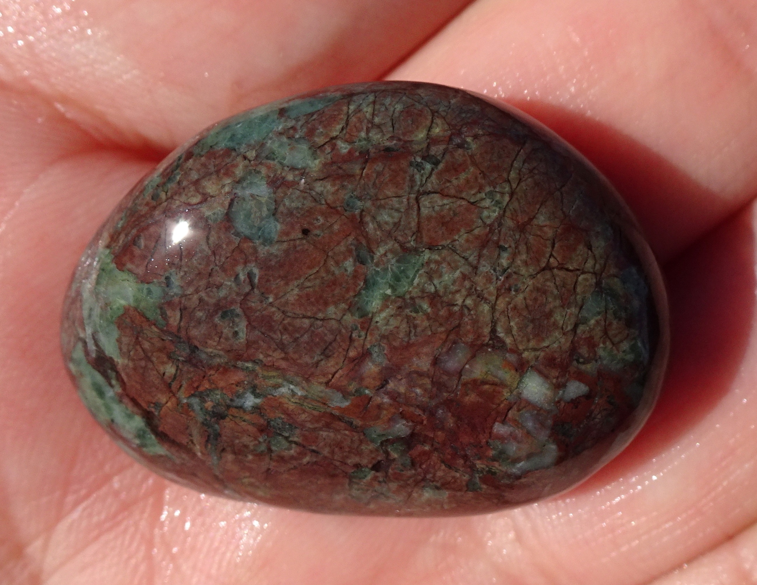 Really interesting thin veins resulting in a type of cross-hatching.