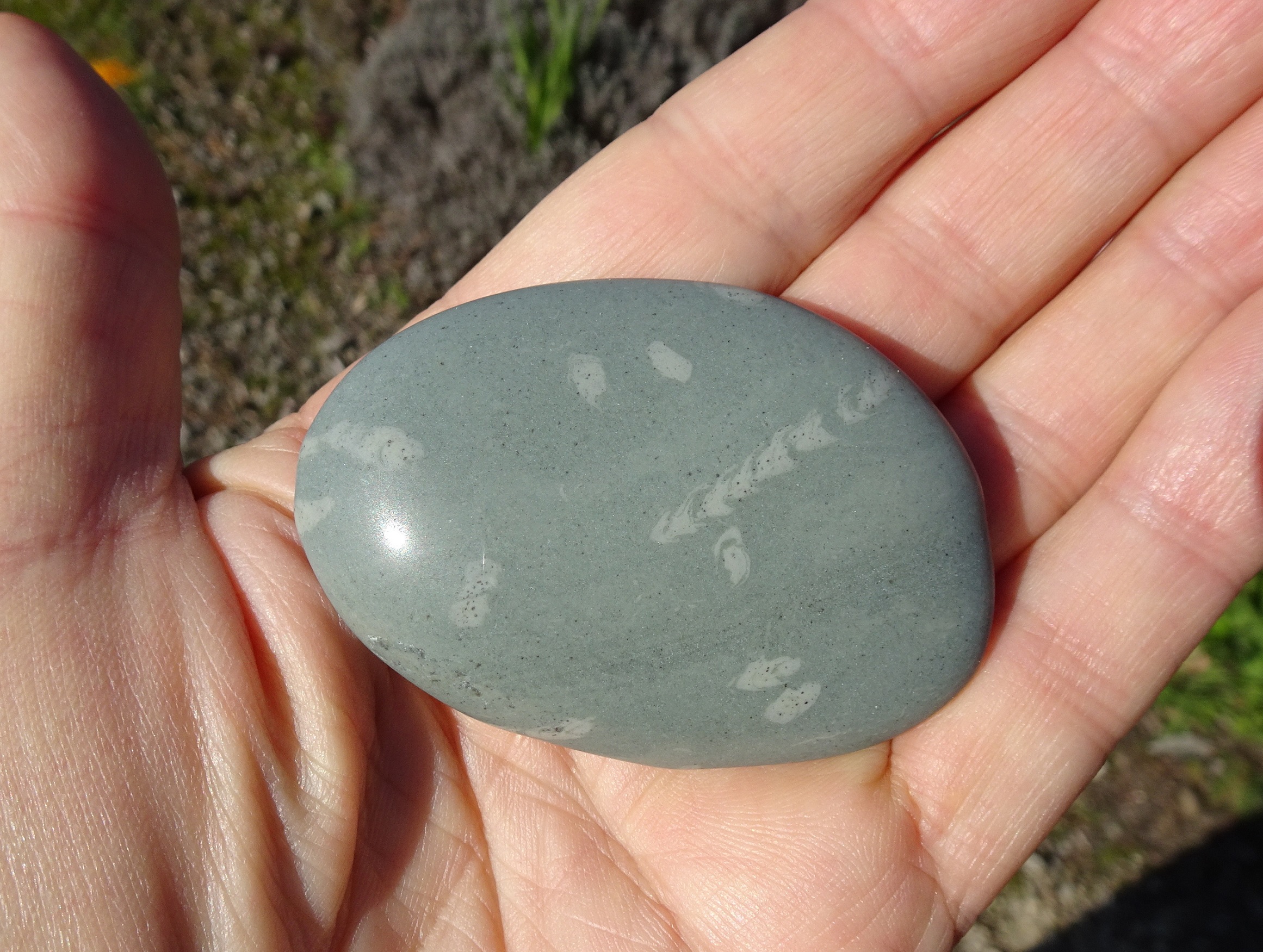 Gray version of trace fossil stone.