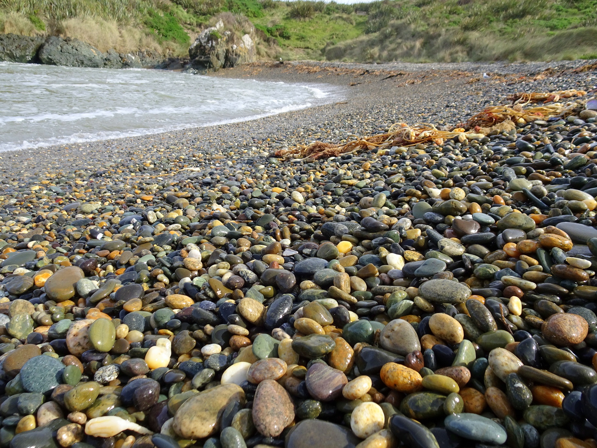 Back Beach stones.
