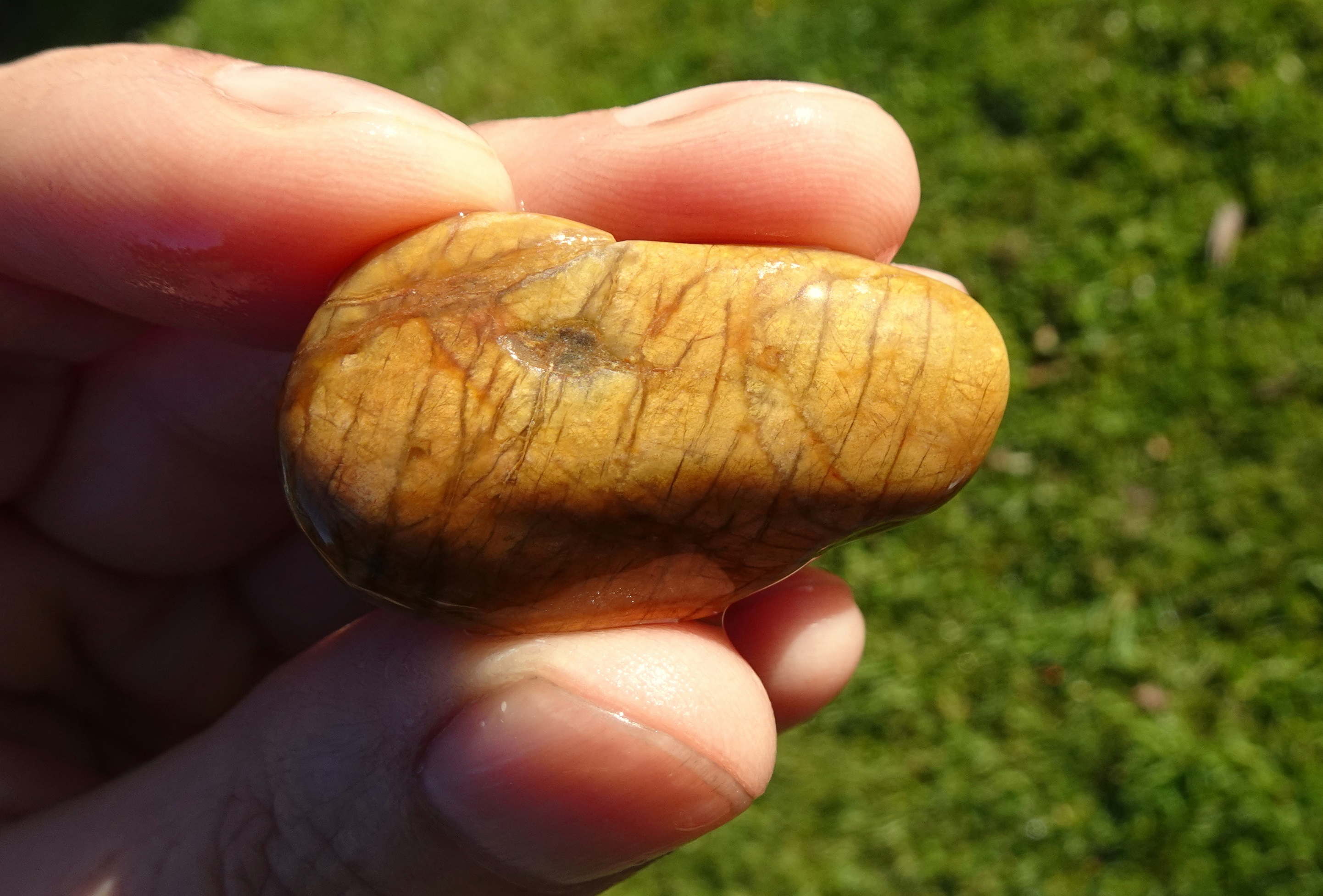 Other side of hydrogrossular garnet.