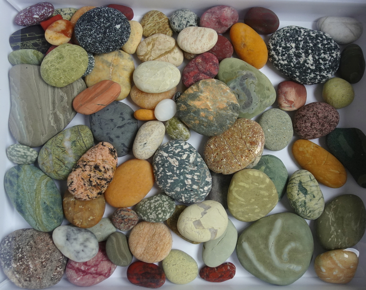 I collected about 70 stones today.