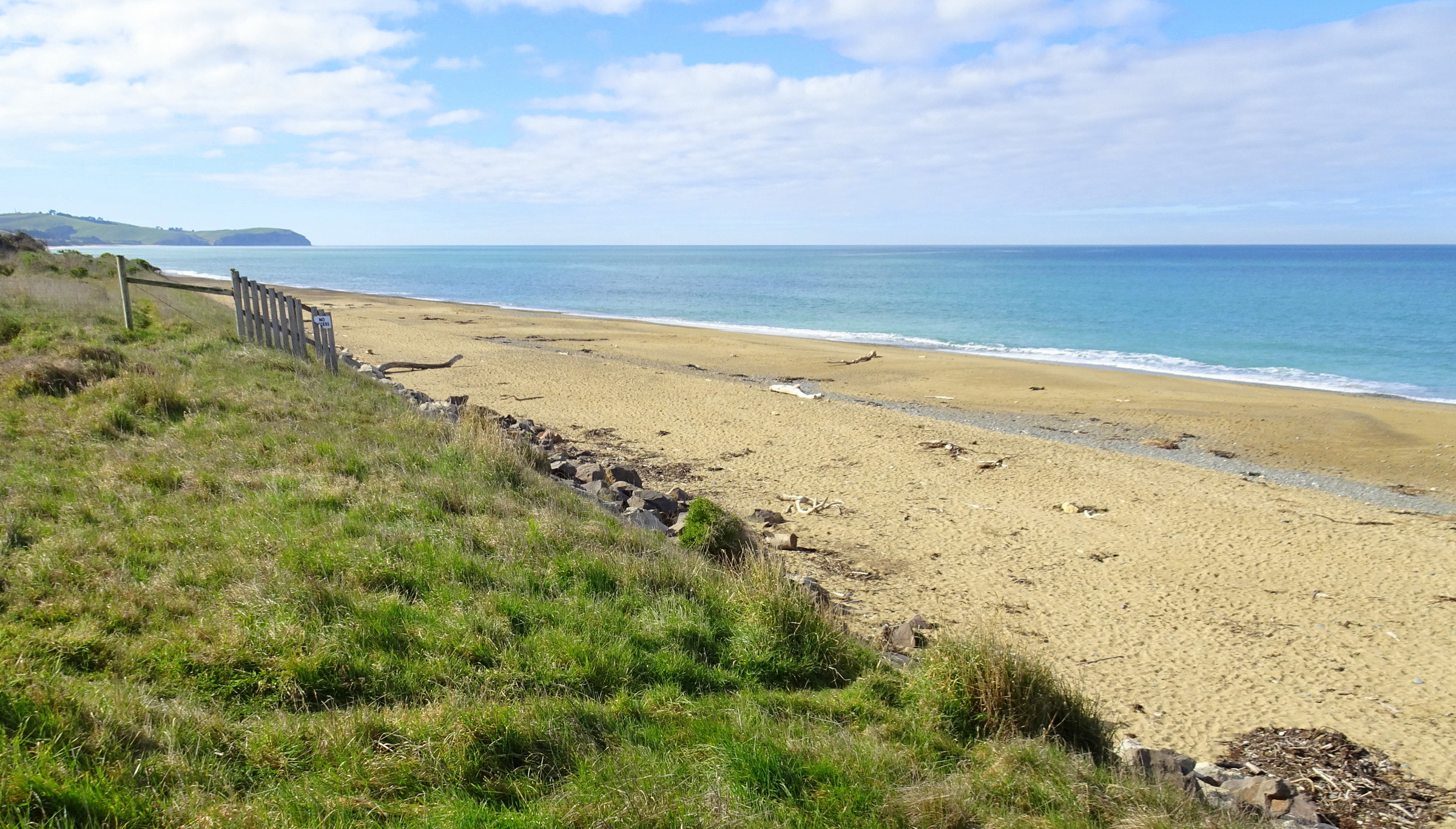 Seadown Beach this afternoon, looking north.