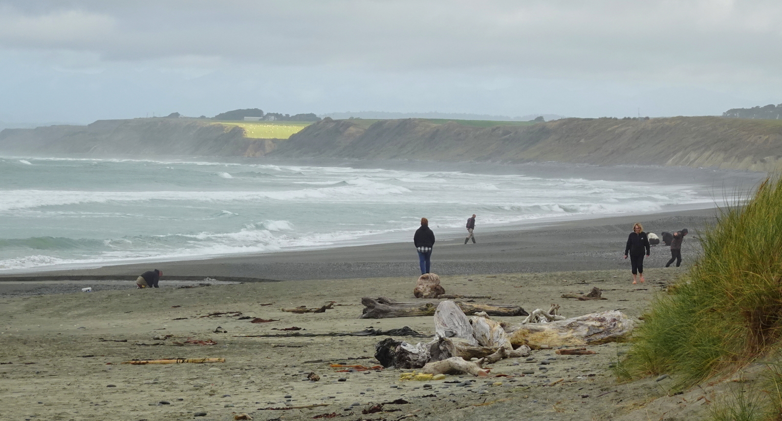 Gemstone Beach, looking west.