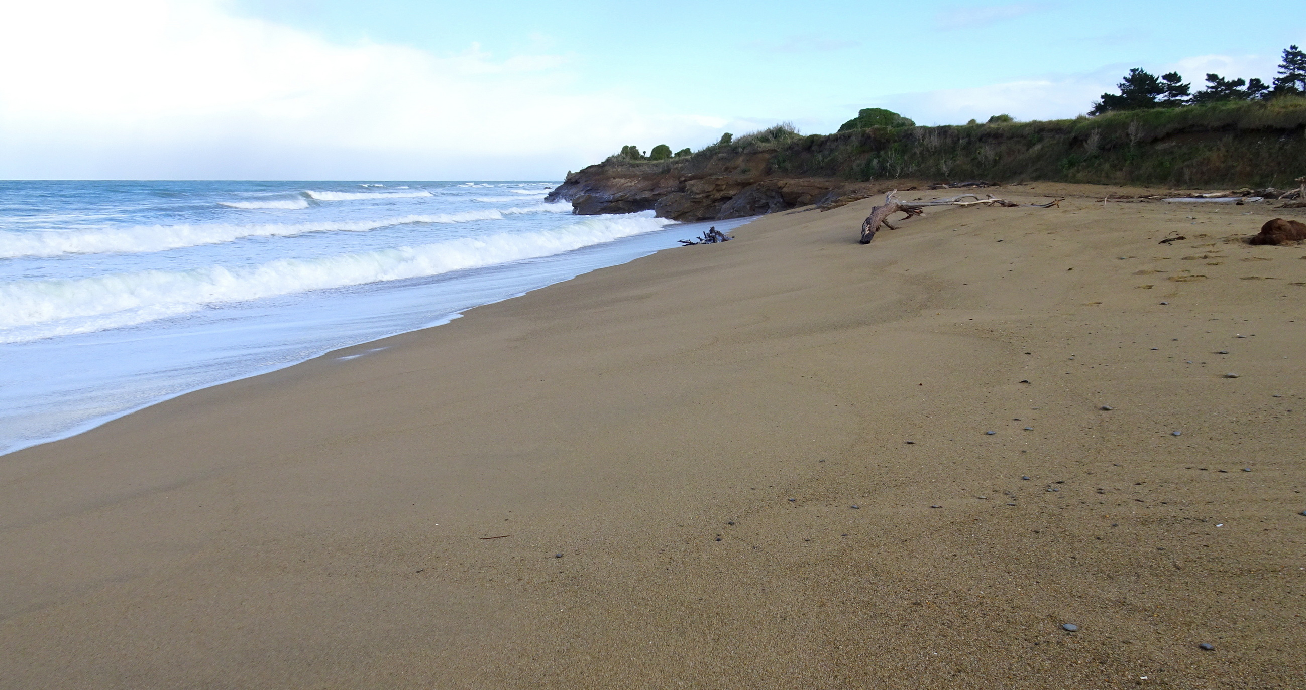 Not many stones on the beach.
