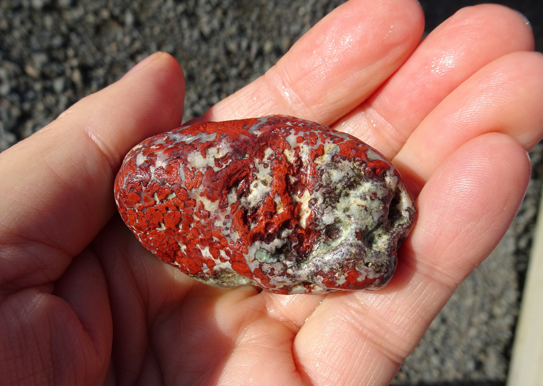 Another side of the poppy jasper.