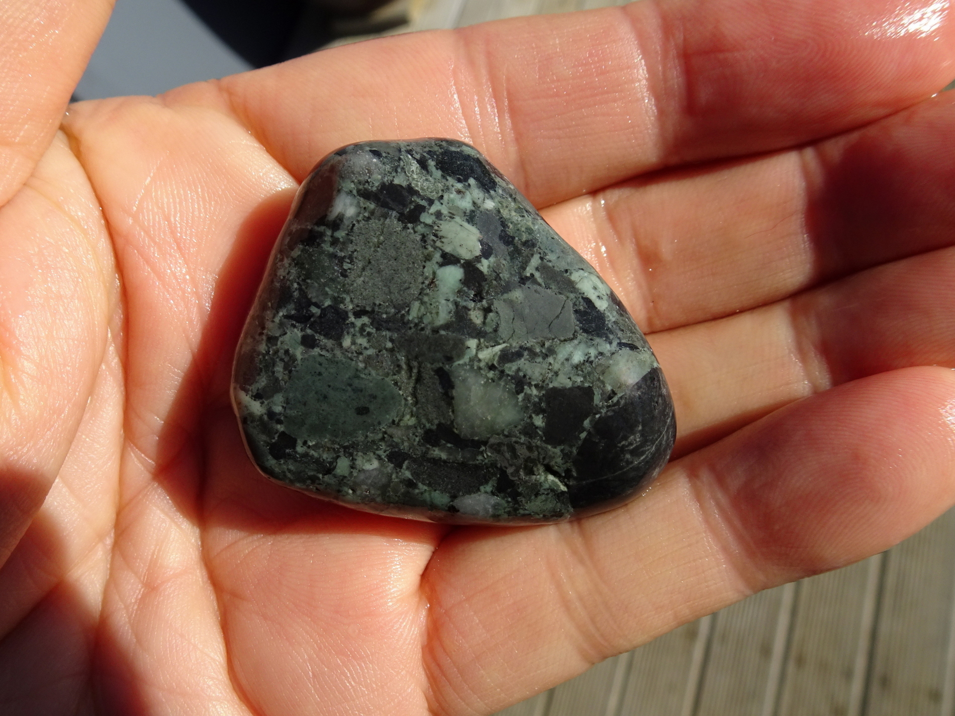 Dark hued breccia.