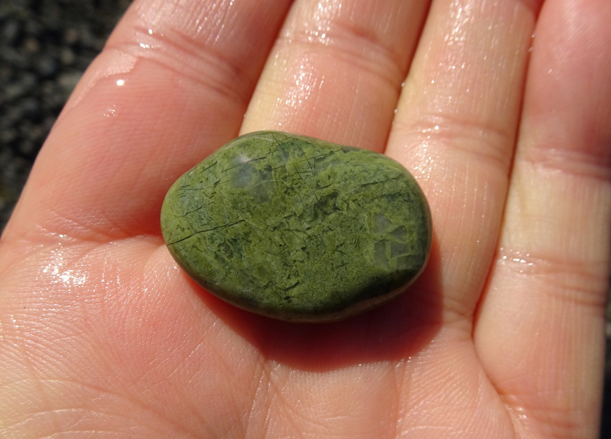 Small green quartzite.