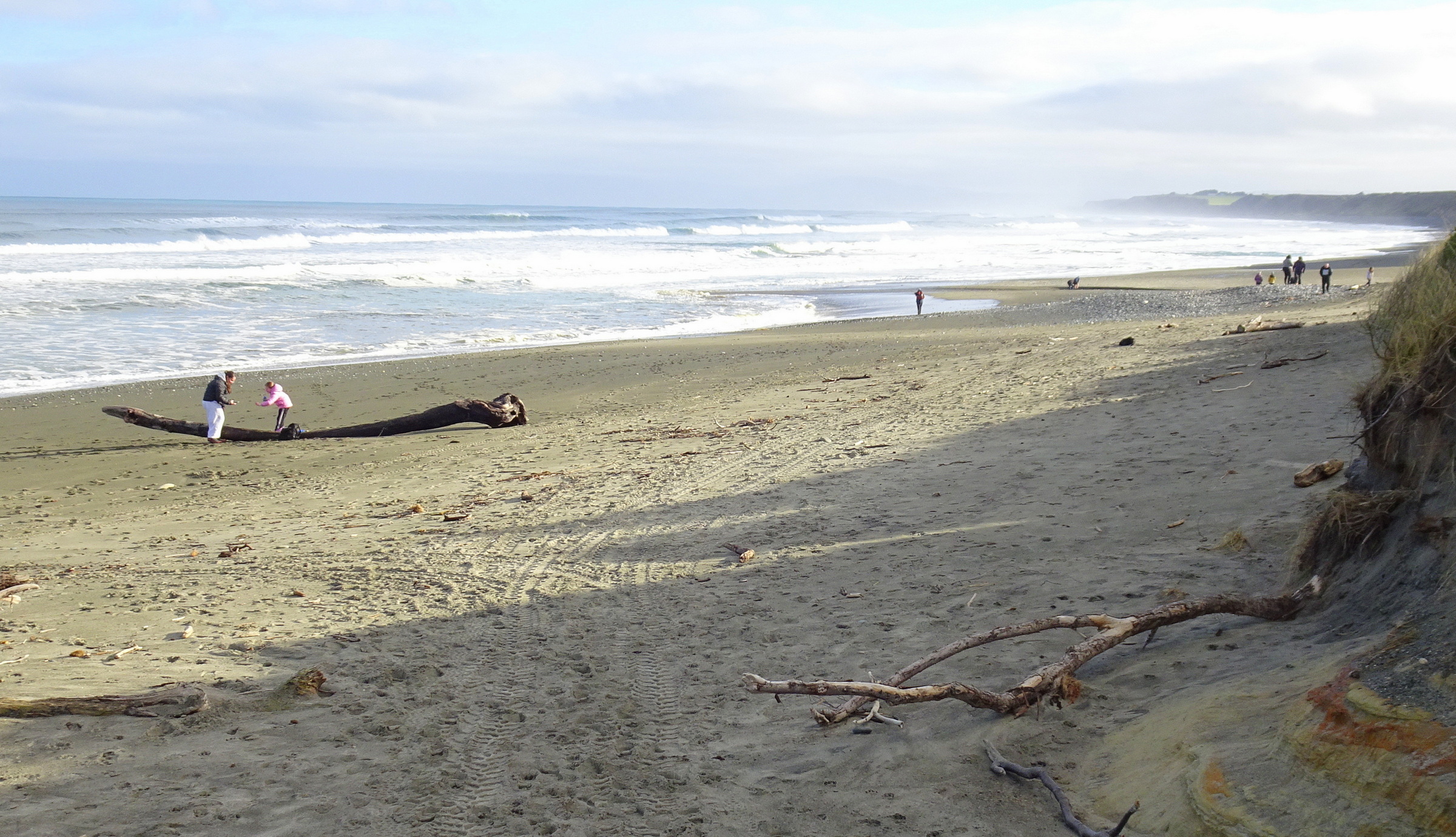 Looking west upon arriving on Gemstone Beach.