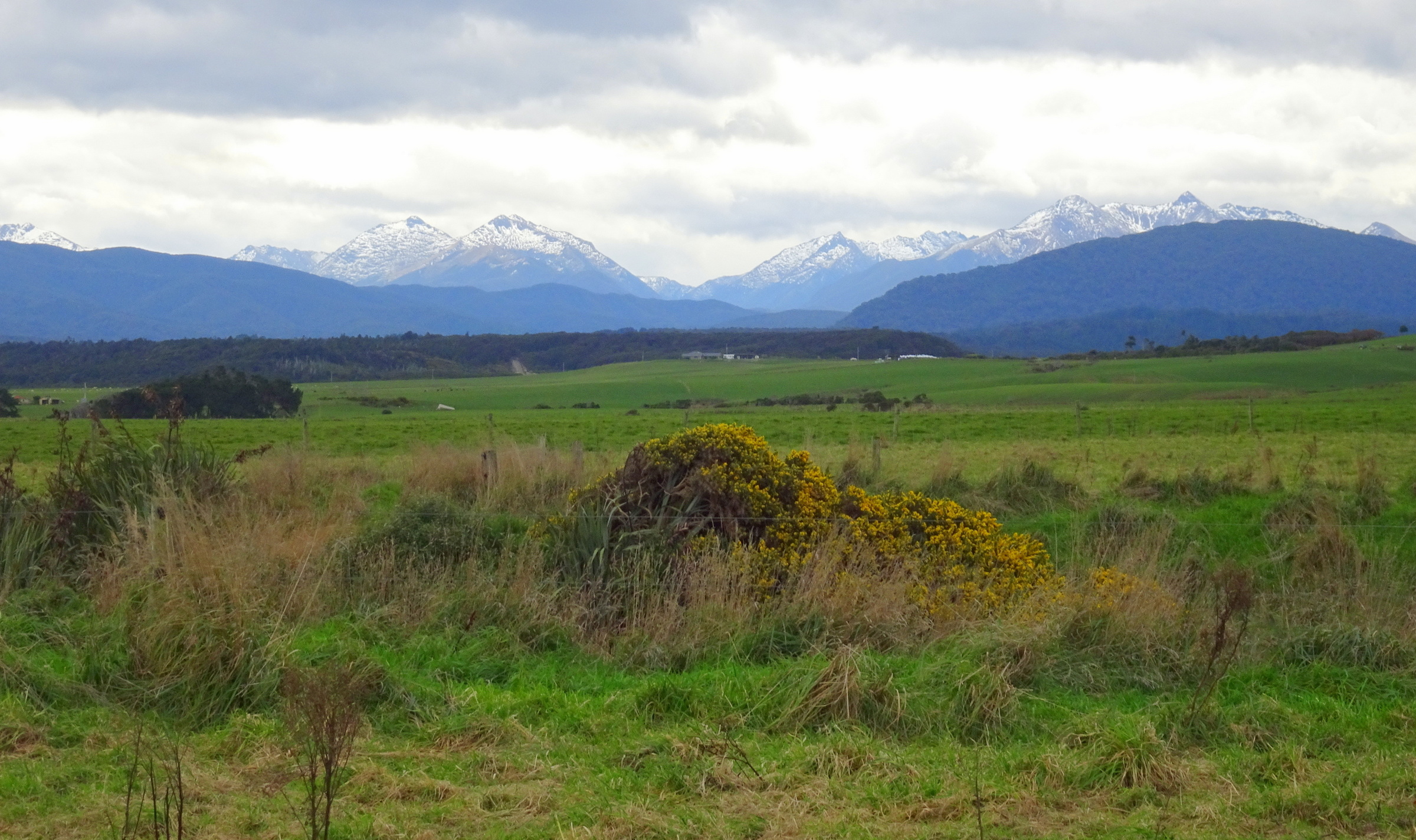The Fiordland moutains to the west.