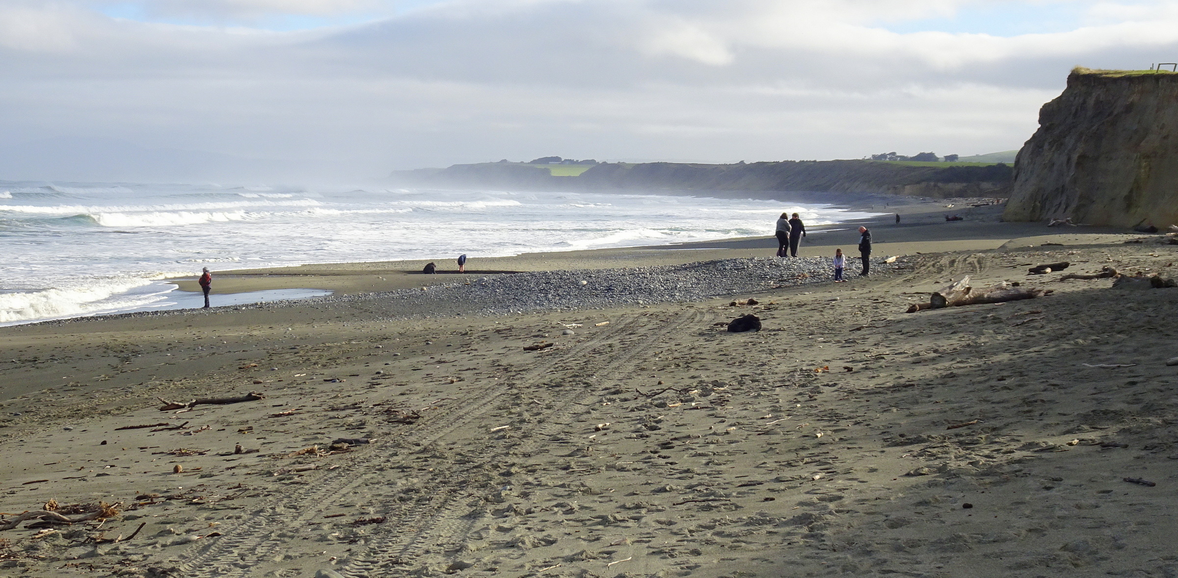 Some of the people on Gemstone Beach today.