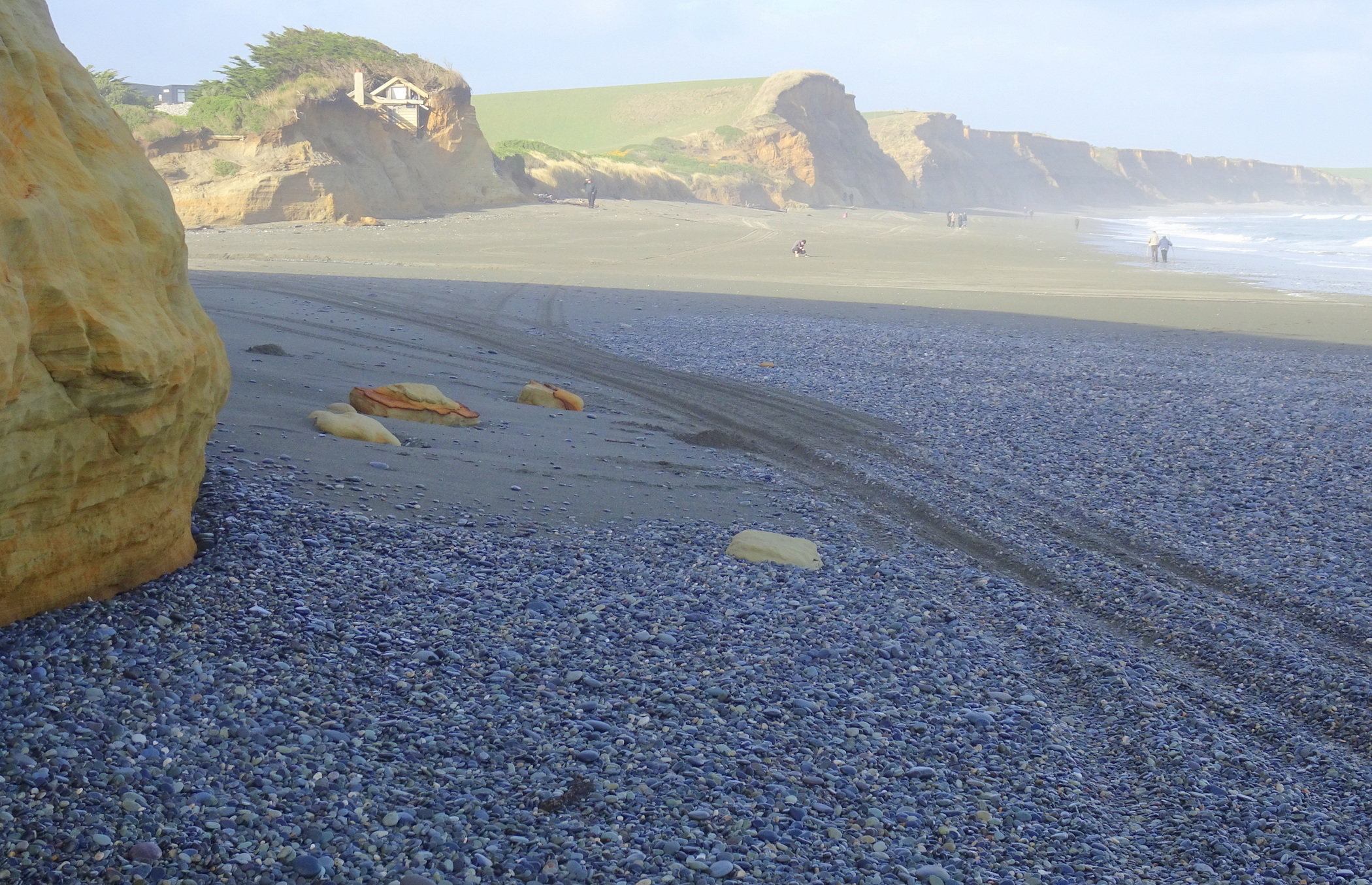 Looking back from the first large patch of stones.
