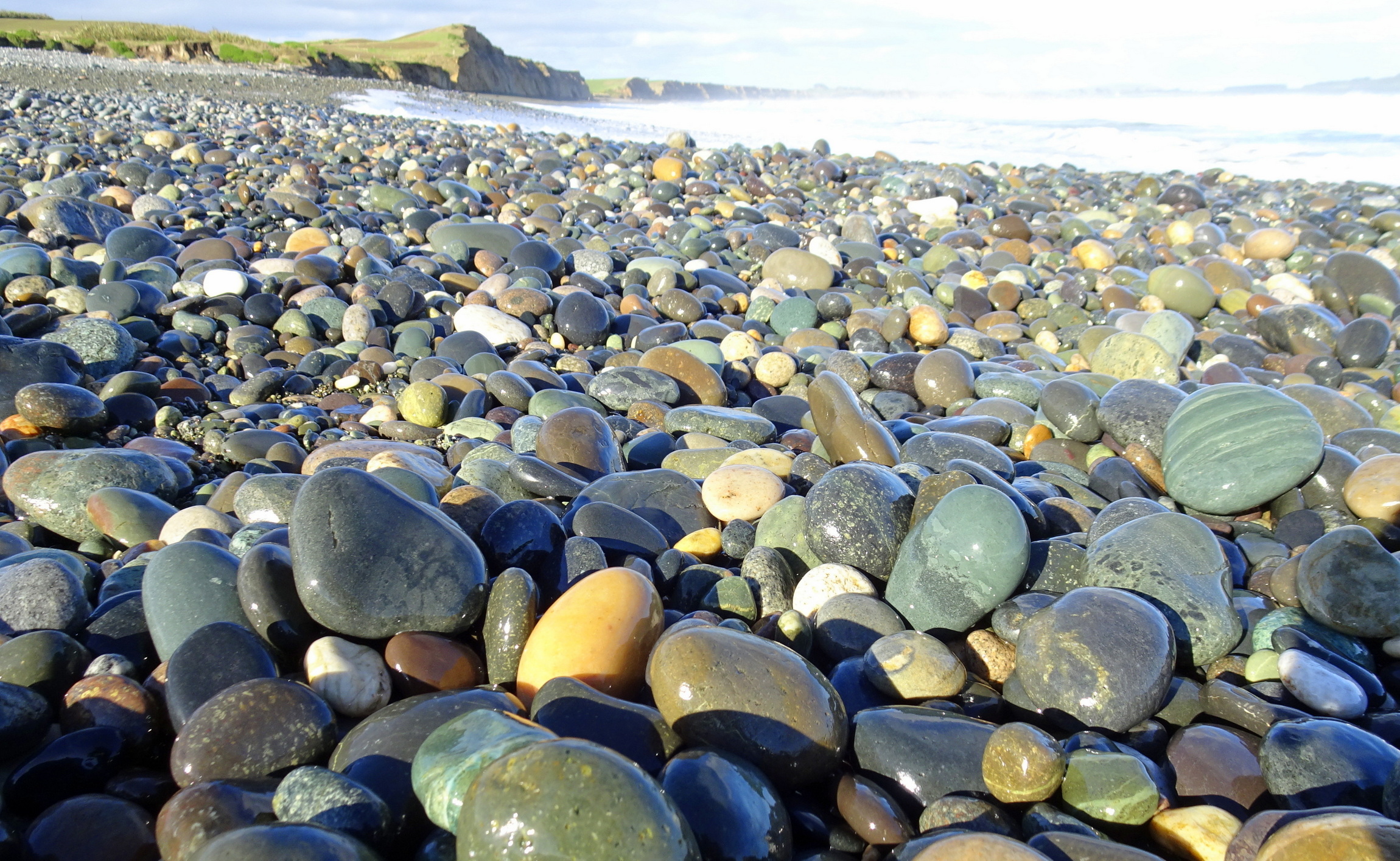 Gemstone Beach stones.