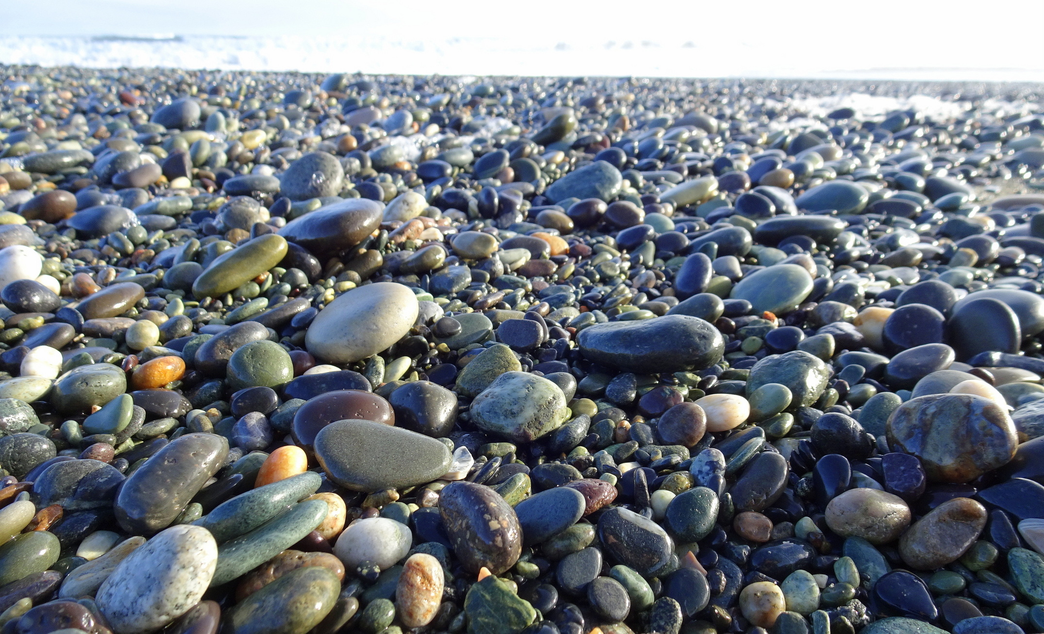 Gemstone Beach stones, near the Taunoa Stream.