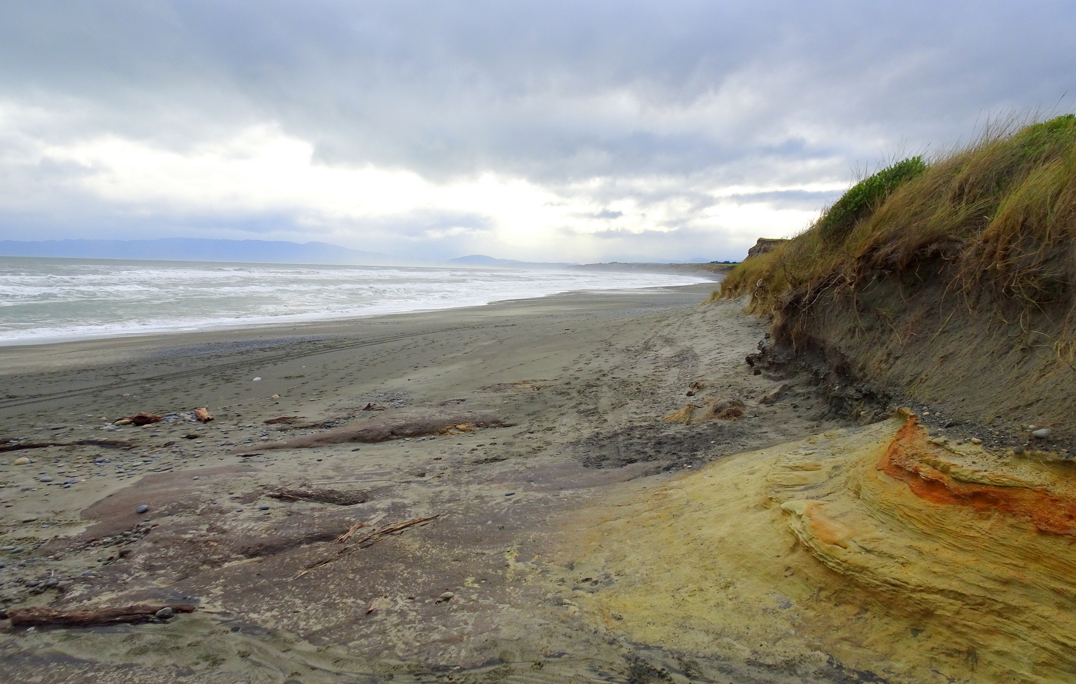 A deserted Gemstone Beach, pre-storm.