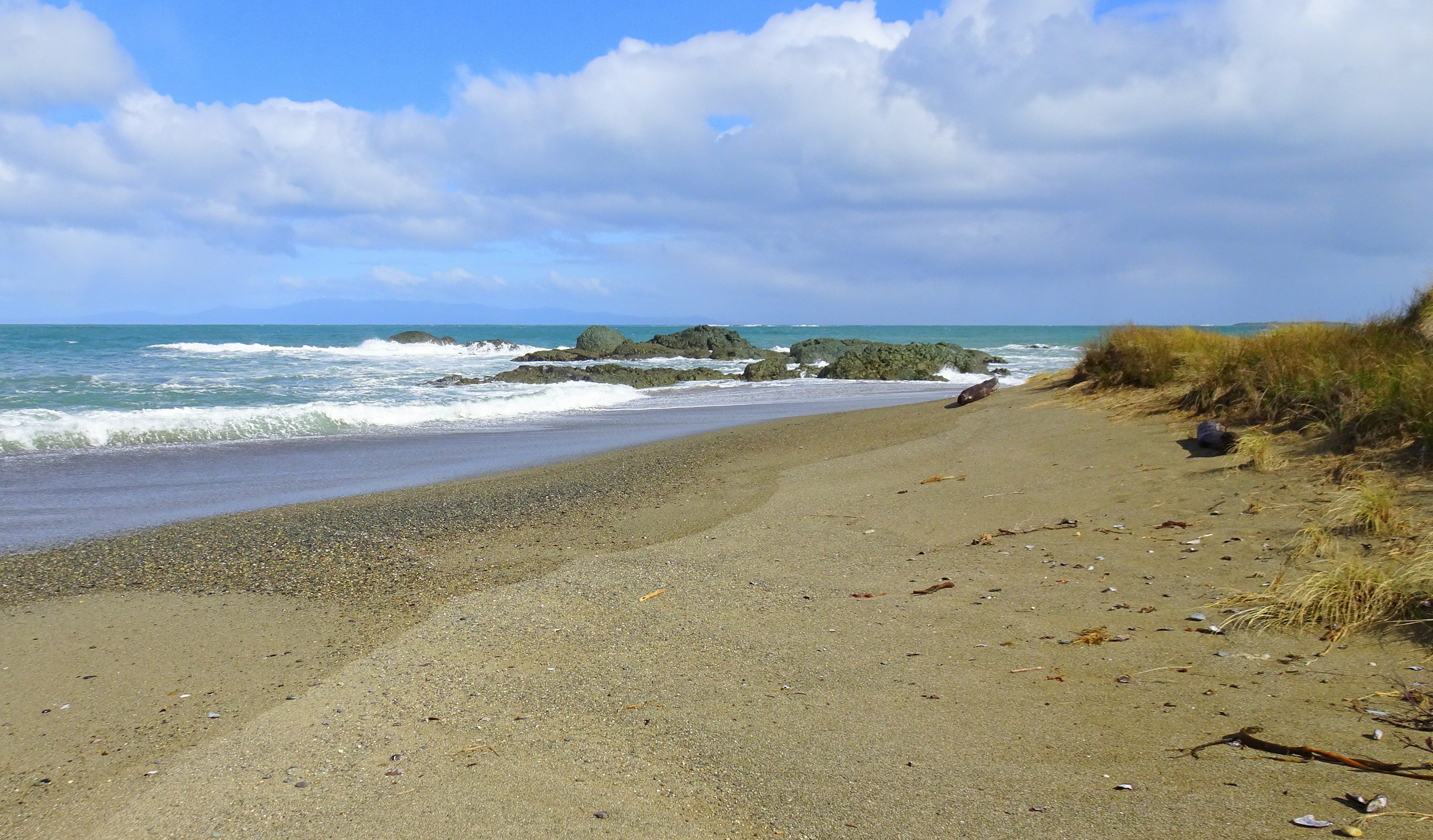 Just around the corner from the main Back Beach. Looking south.