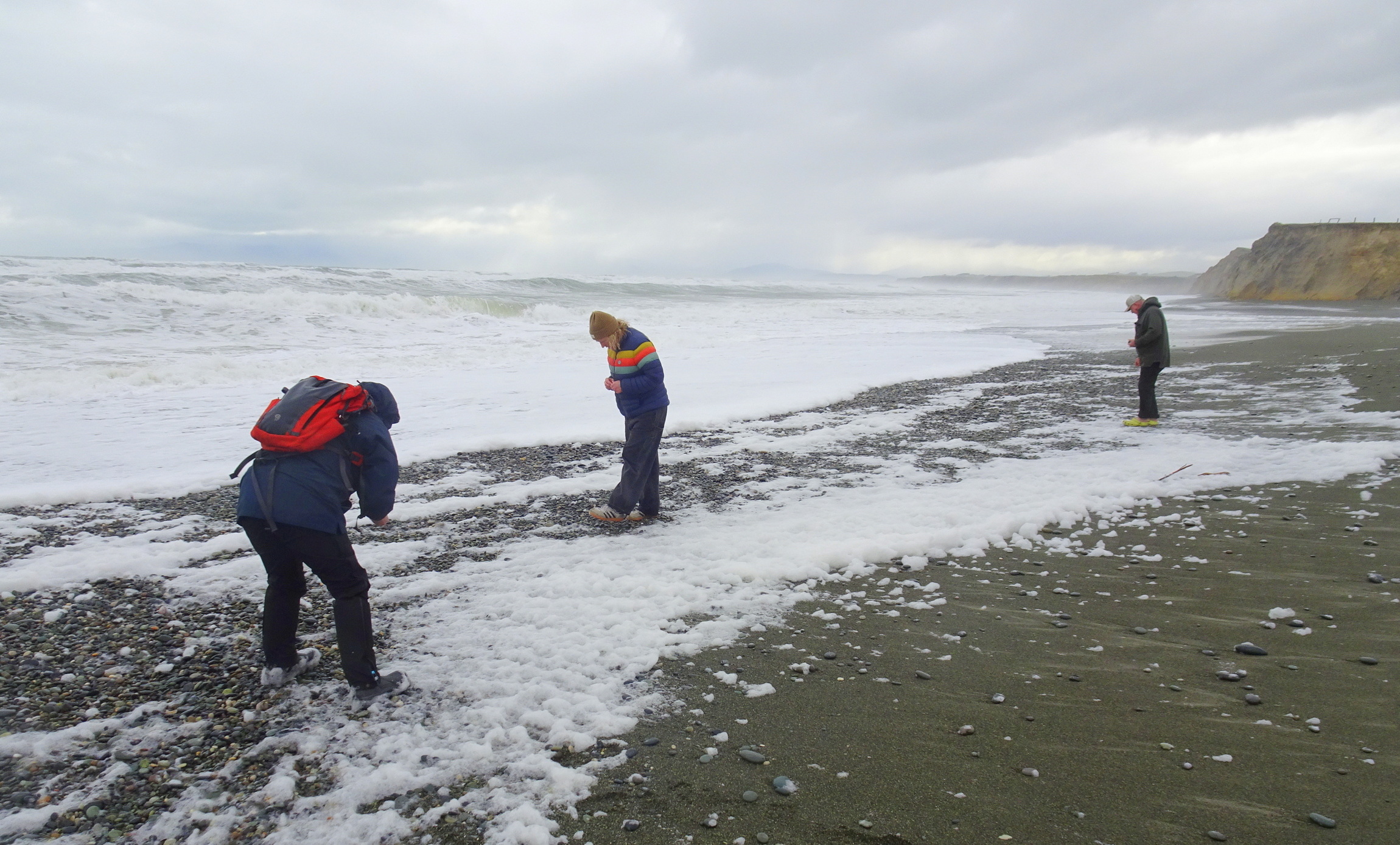 Chrissy and two other brave stone hunters.