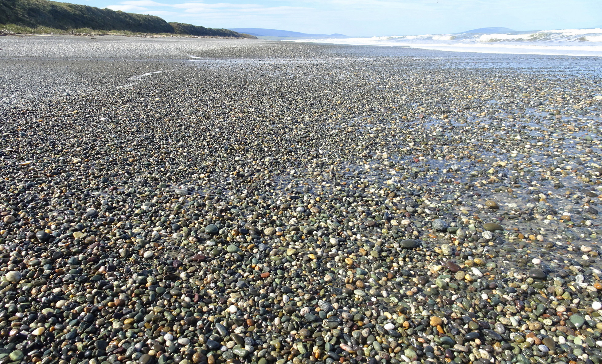 Lots of stones on most of the beach.