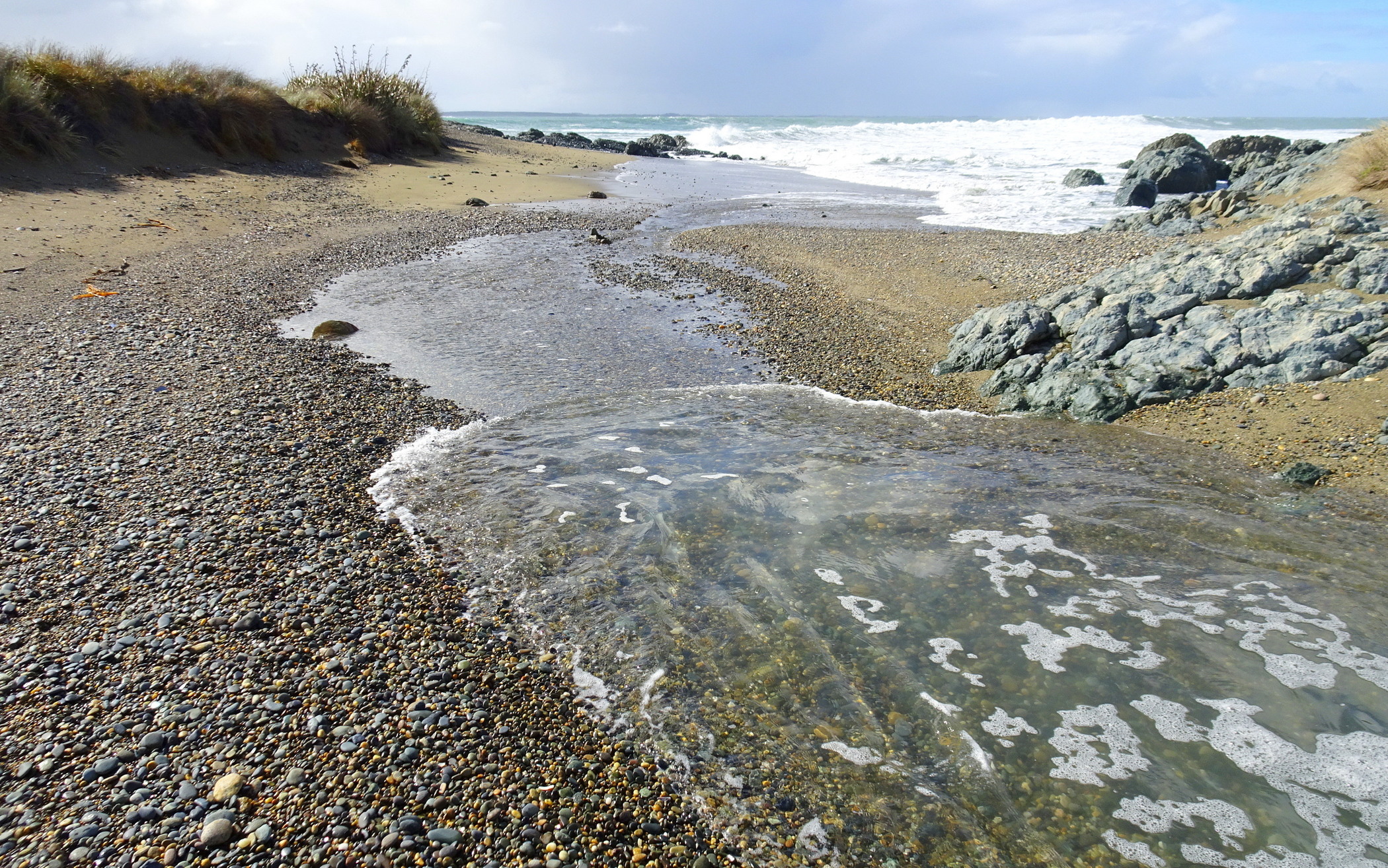 ...the course of the waves flowing back to the sea.