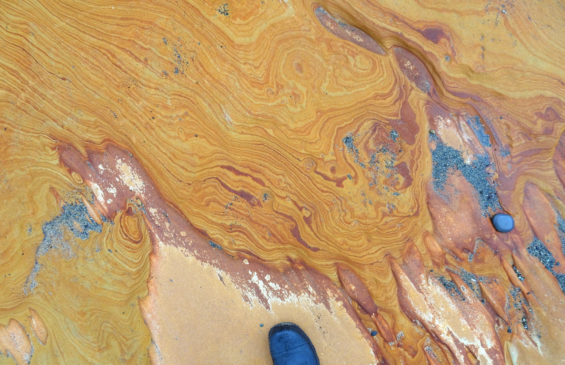 Patterns in the sandstone.