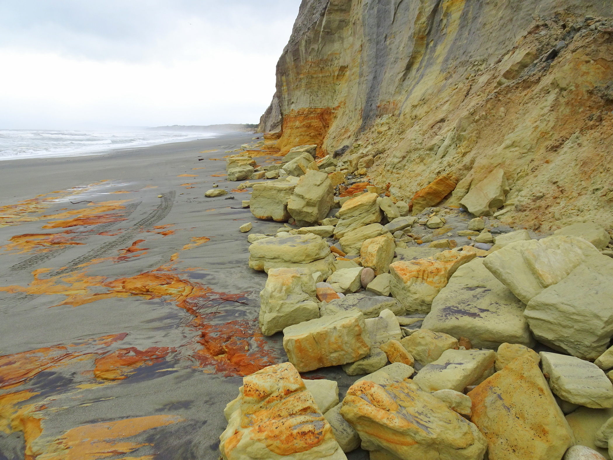 Cliff erosion.