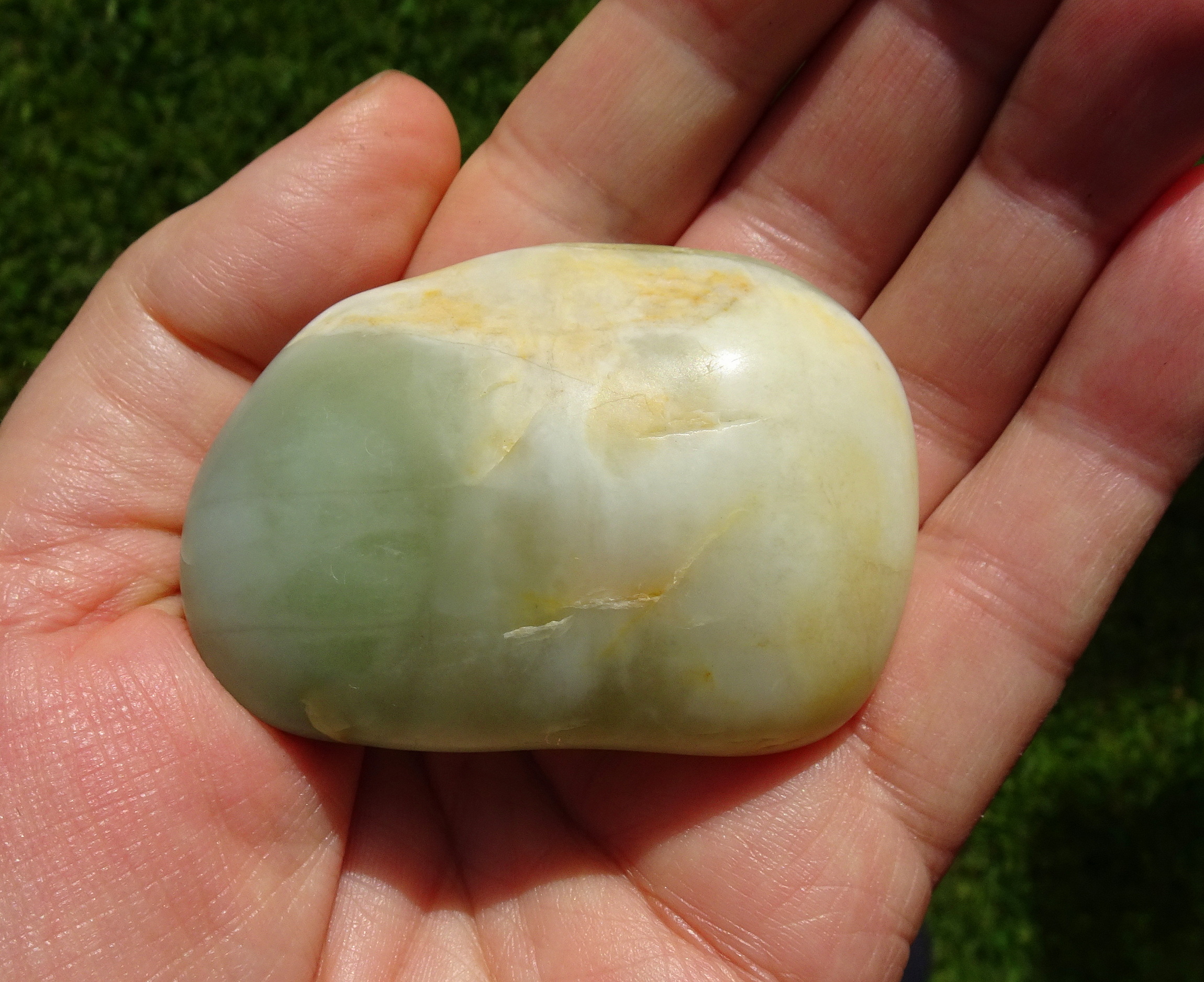Stone C, light coloured hydrogrossualar garnet.