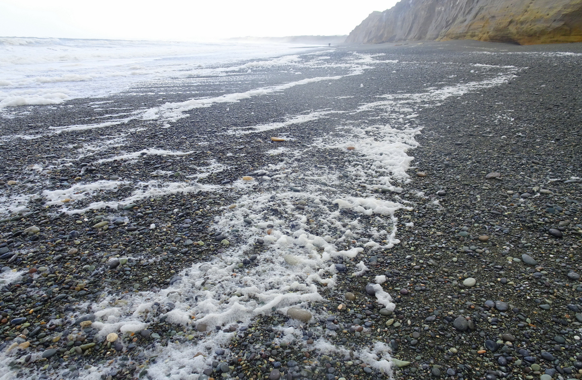 The waves were still a bit wild today.
