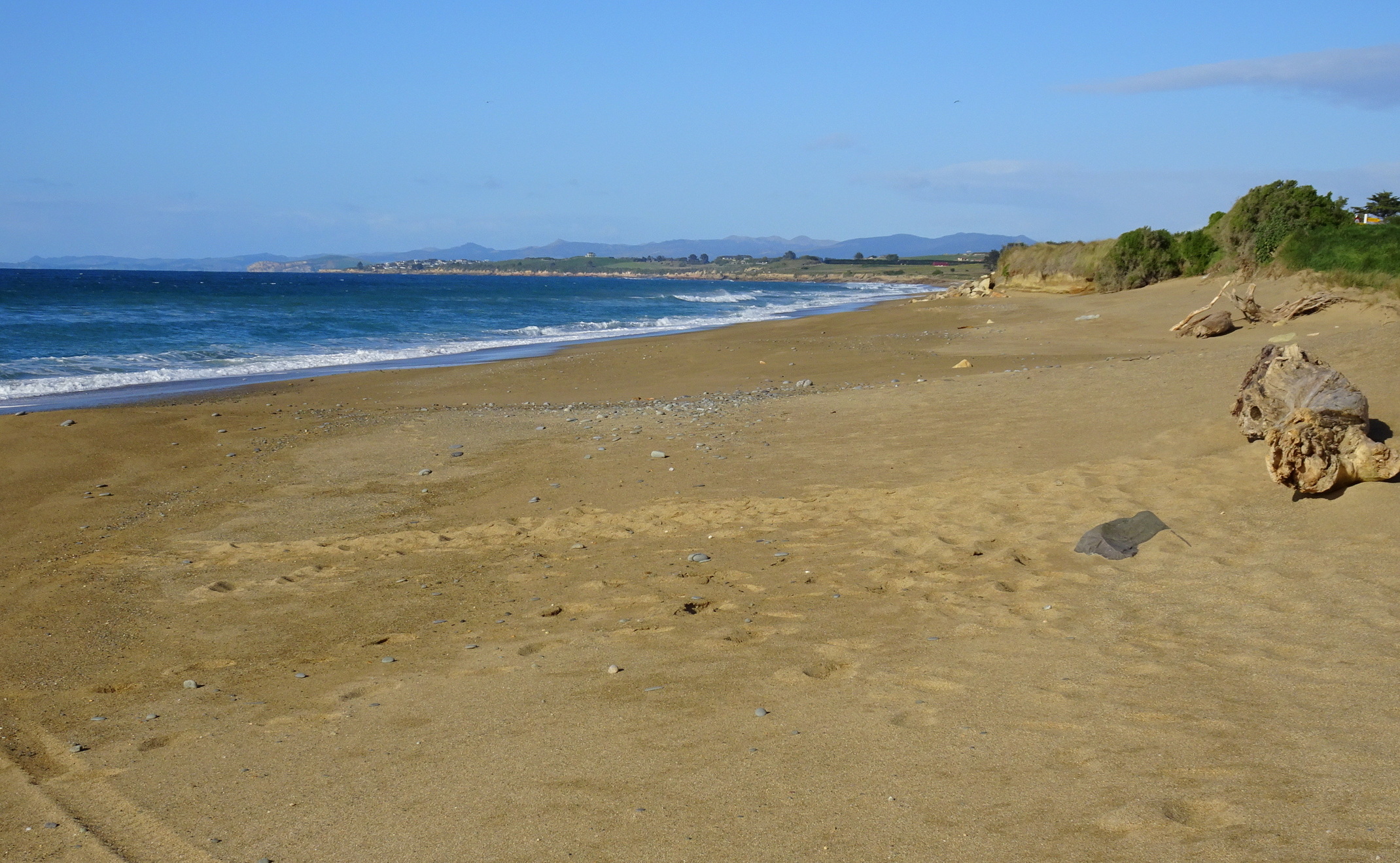 Looking south towards Seadown Beach, three kilometres away.