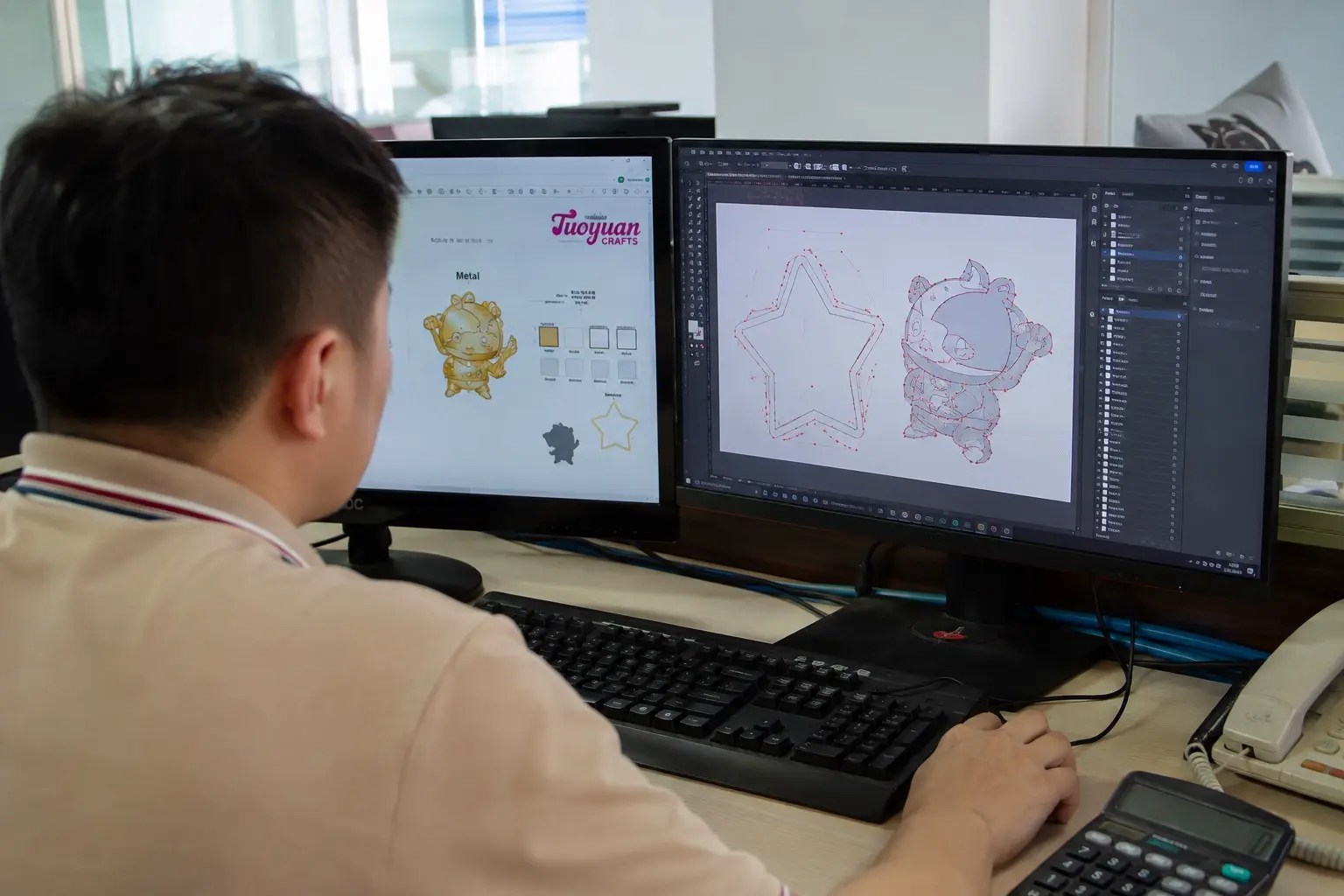 Preparing production artwork for a custom soft PVC product