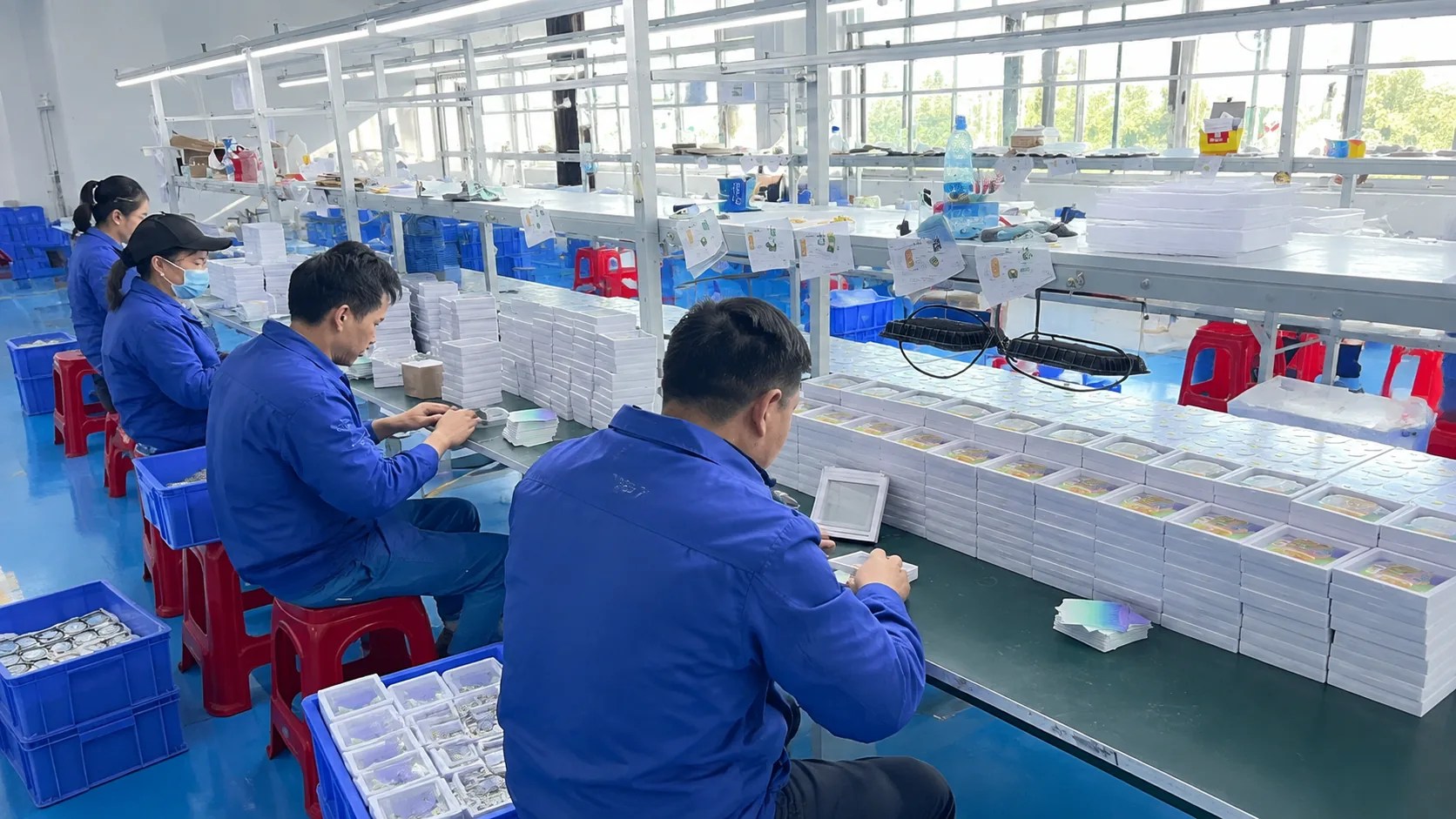 Assembling and checking metal products