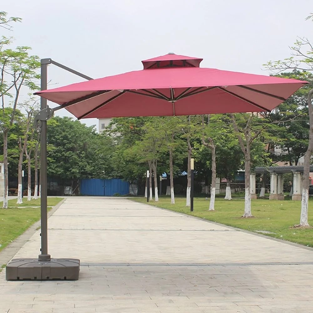Cantilever Offset Hanging Patio Adjustable Umbrella