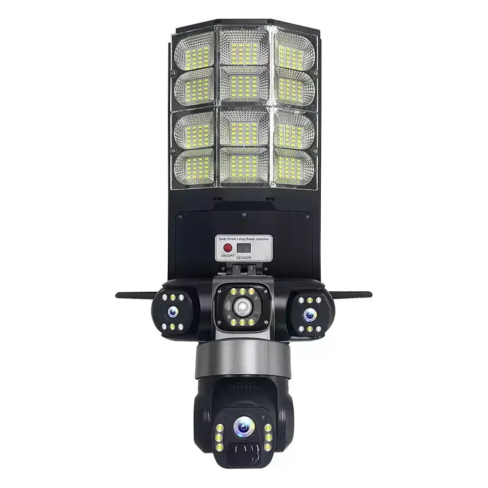 3 Lens Solar Security Camera Flood Light