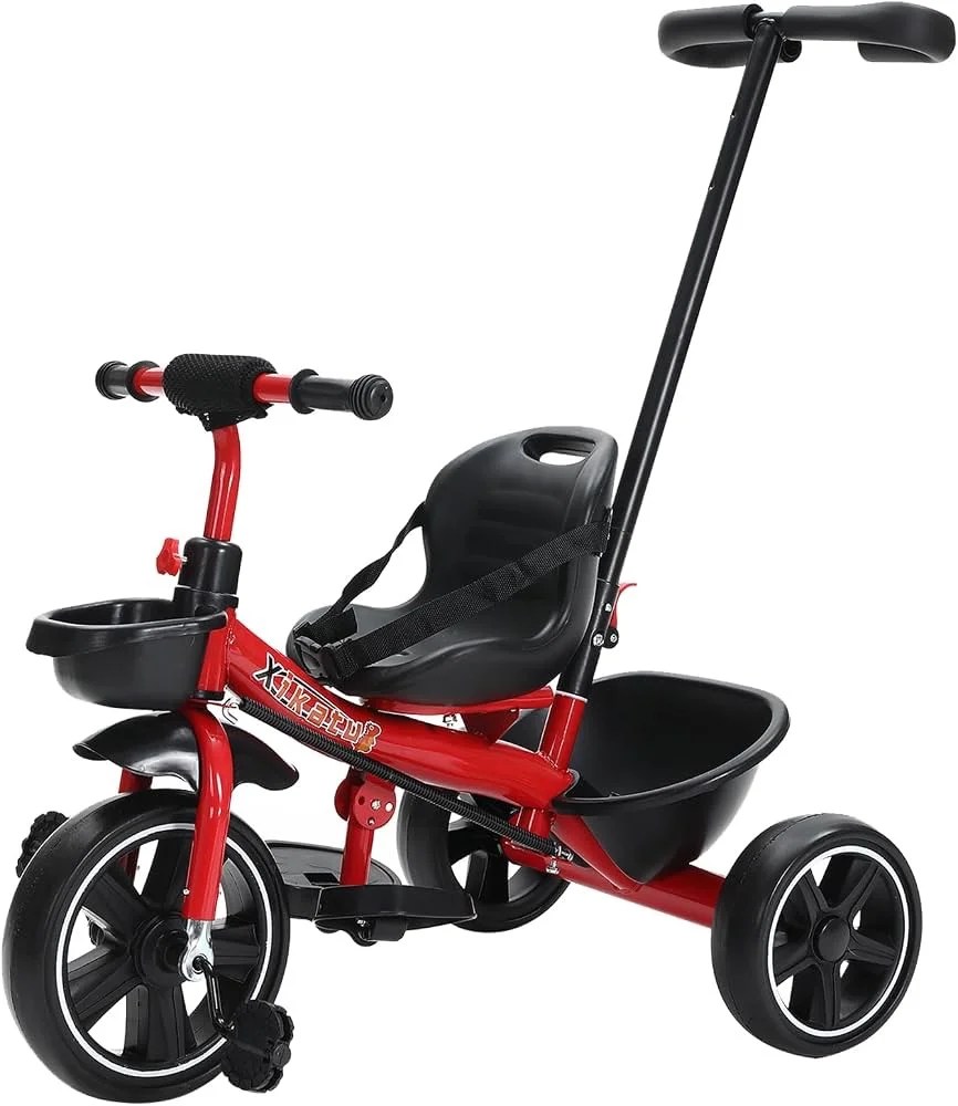 Kids Tricycle with Pushing Handle