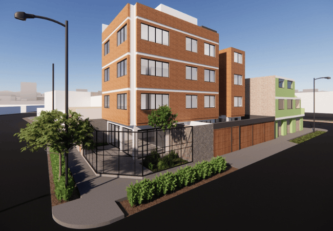Vivienda multifamiliar en lote de 10 x 21 m.