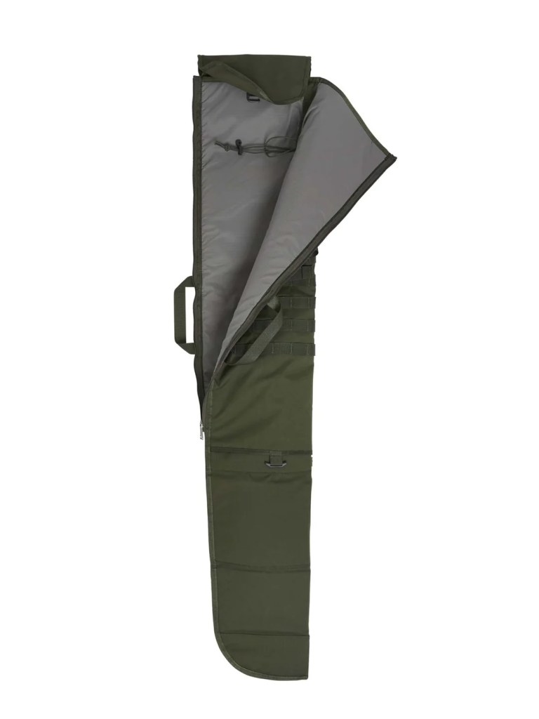 Öppet Chevalier Ranger Rifle Case som visar den vadderade insidan och spännbanden.