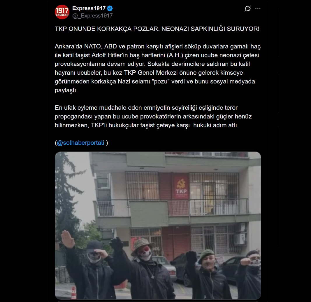 Gençler Eğlence Olsun Diye TKP Önünde NAZİ Selamı Verdi, Solcular Kafayı Yedi!