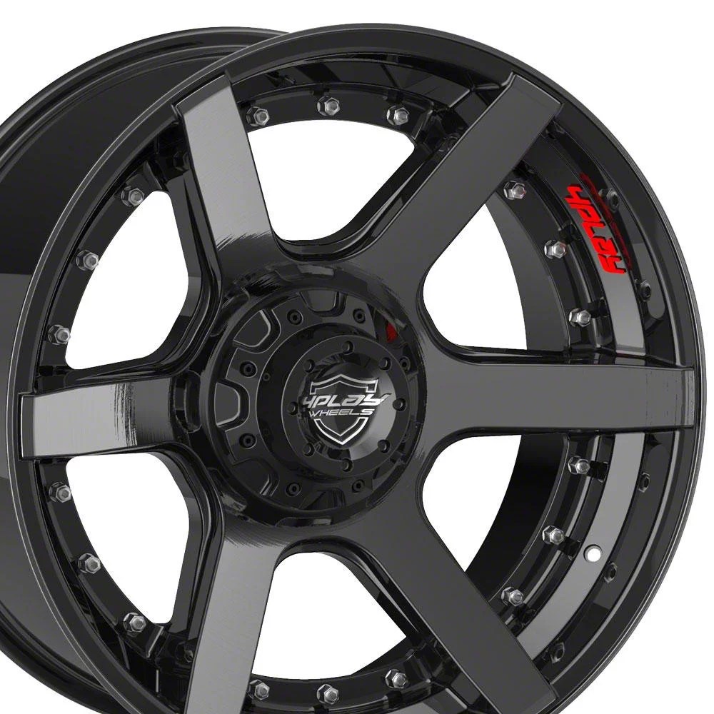 4play tacoma 4p60 brushed black 6-lug wheel; 20x10; -18mm offset 4p60