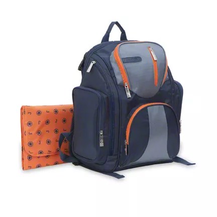 Jeep Wrangler Backpack Diaper Bag Blue Orange