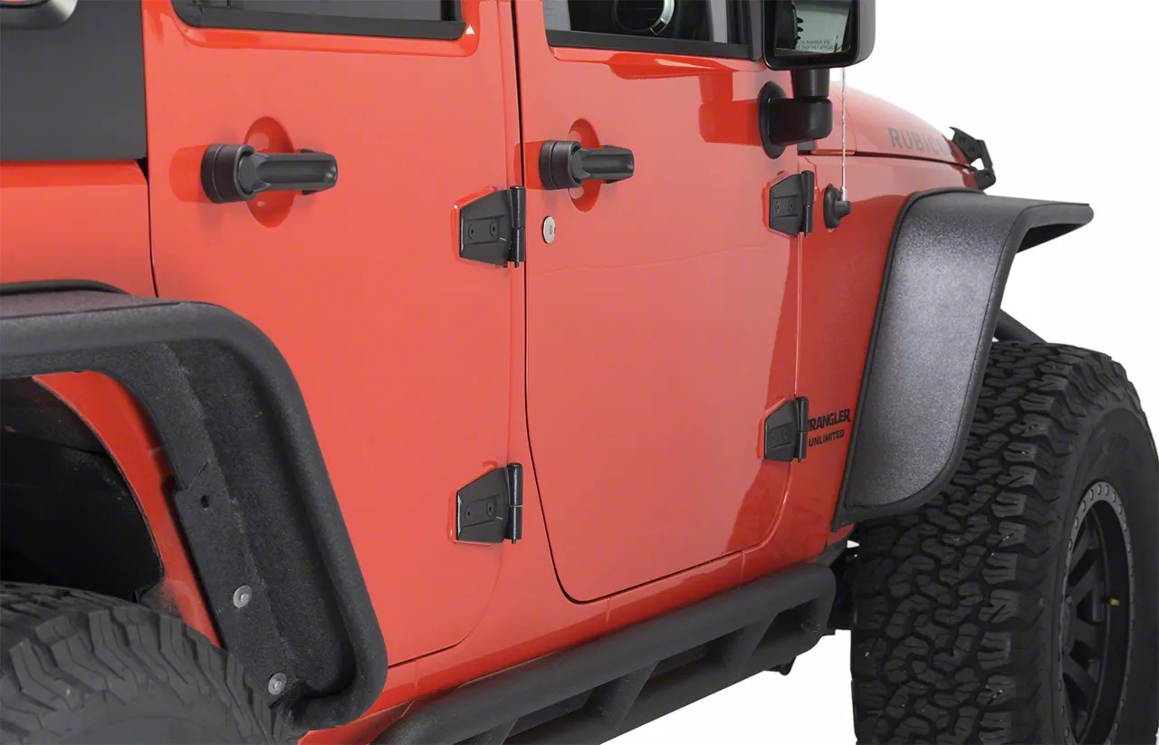 Jeep Wrangler Door Hinge Set Textured Black 07 18 Jeep Wrangler Jk 2 Door Free Shipg Spara p din bilreparation med AutoDoc.