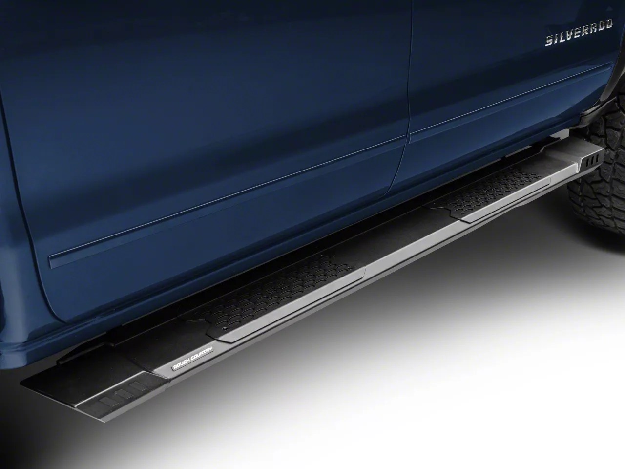 Rough country silverado cab length hd2 running boards srb071785 (07-18