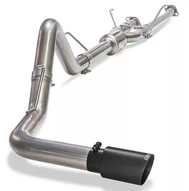 Carven exhaust tundra single exhaust system with ceramic black tip