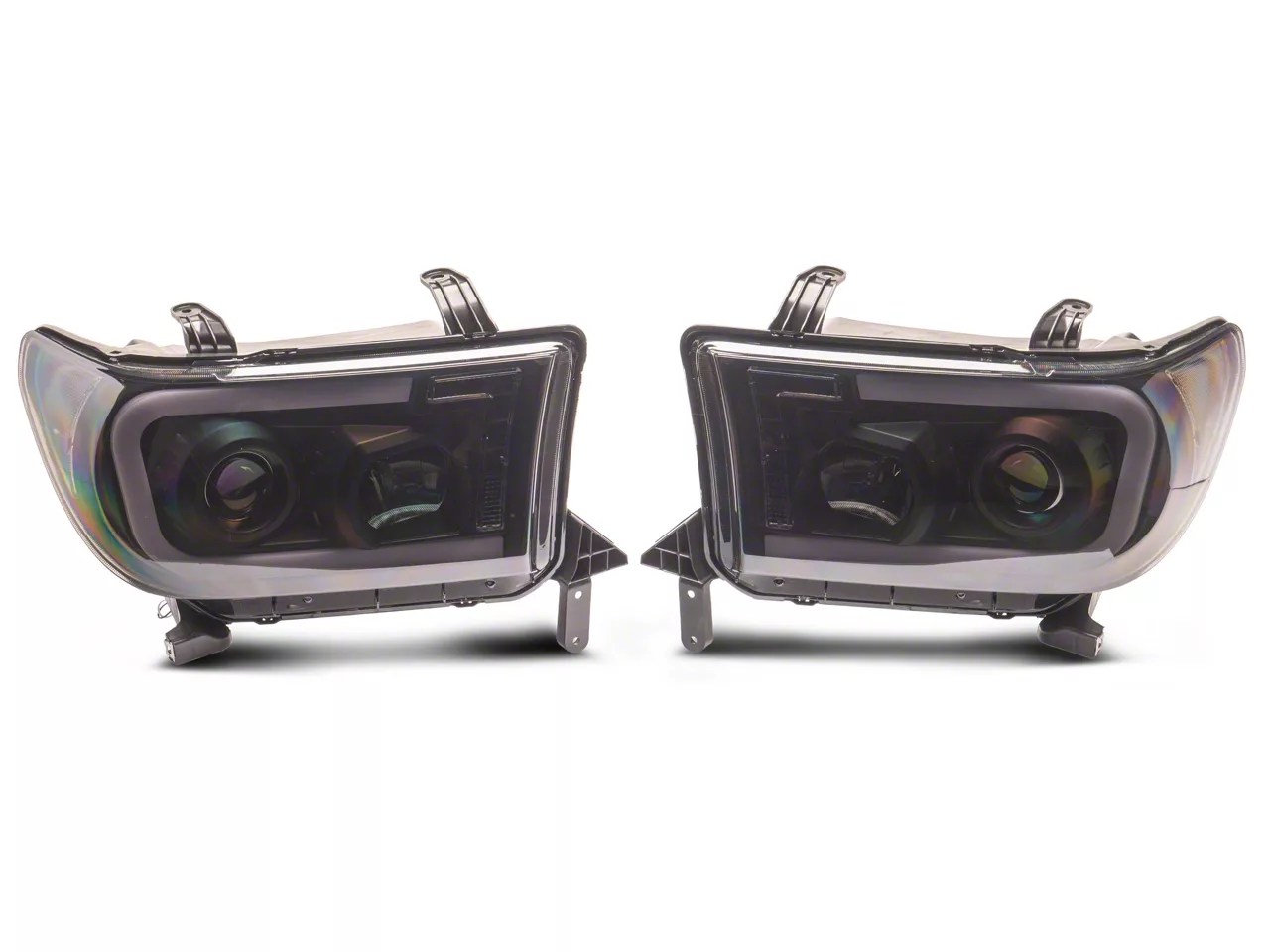 Tundra Led Drl Projector Headlights With Clear Corners Black Housing Smoked Lens 07 13 Tundra W O Level Adjuster I recently bought replacement headlight assemblies for my 2010 SR5 Tundra.