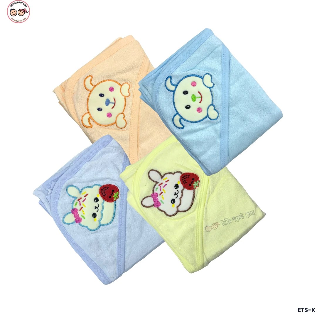 KaroKid Terry Cotton Soft Hooded Towel - Thai