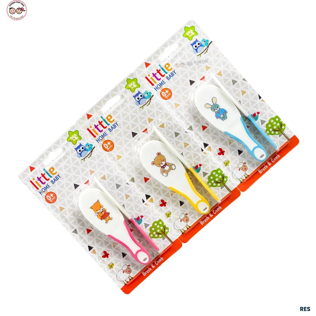 Little Home Baby Hair Brush & Comb - Animal Cartoon