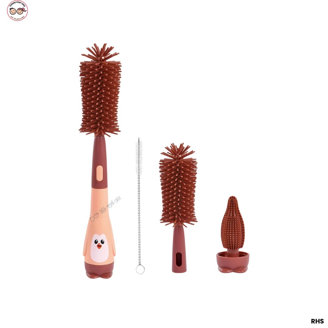 3 in 1 Multipurpose Silicone Feeder Brush - coffee