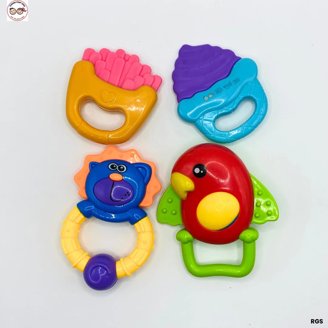 Coay Baby Teether Rattles Set - 4Pcs